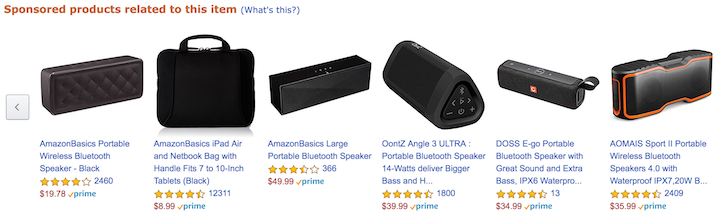 Связанные спонсируемые продукты