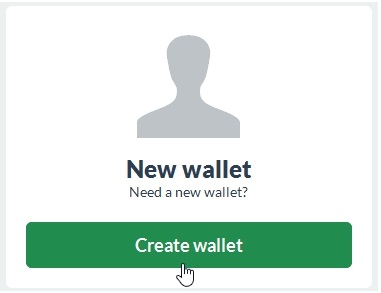 насамперед натискаємо «Створити гаманець»;