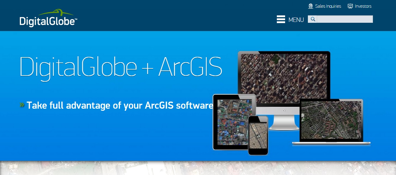 DigitalGlobe   - також американська компанія, яка щодня фотографує мільйони квадратних кілометрів поверхні Землі, поставляючи зображення NASA, Google, TerraServer