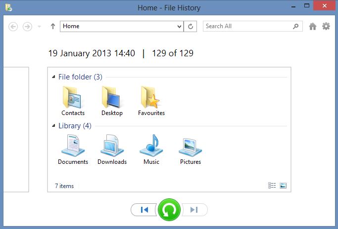 Виберіть файли, які ви хочете відновити з цих папок, і натисніть «Відновити» в нижній частині екрана, і з'явиться екран «Замінити або пропустити файли»