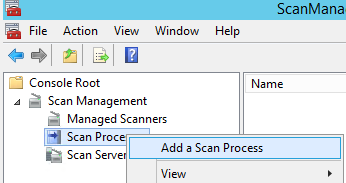 Виберіть Scan Processes -> Add a San Process